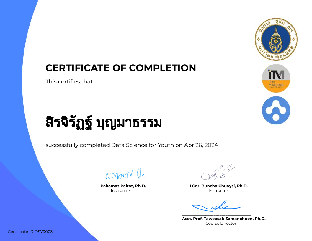 Data Science For Youth Training